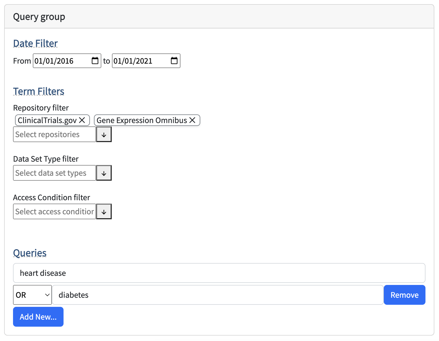 Example Query Group